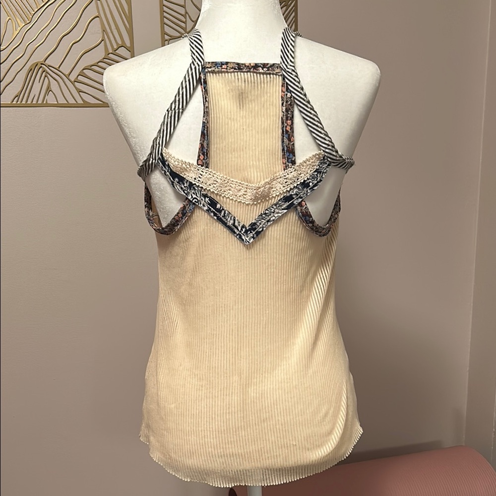 Beige Ribbed Top - Picture 3 of 5